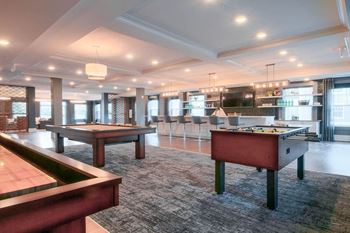 Game room with billiards